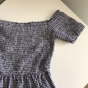 Off the shoulder smocked top
